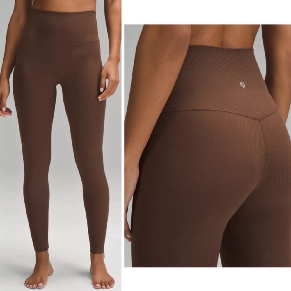 Lululemon Align Ribbed High-Rise Pant 28" Java EUC